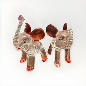 Vintage Lucite Plastic Animals - Set of 4 Hong Kong Elephant Dog Figurine